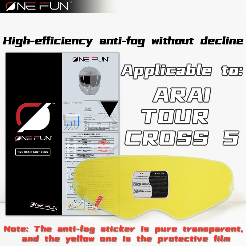 Motorcycle Helmet Anti Fog Pinlock Shield - แผ่นกันฝ้าสำหรับหมวกกันน็อค TOUR CROSSV 5 สำหรับรถมอเตอร์ไซค์ แรลลี่
