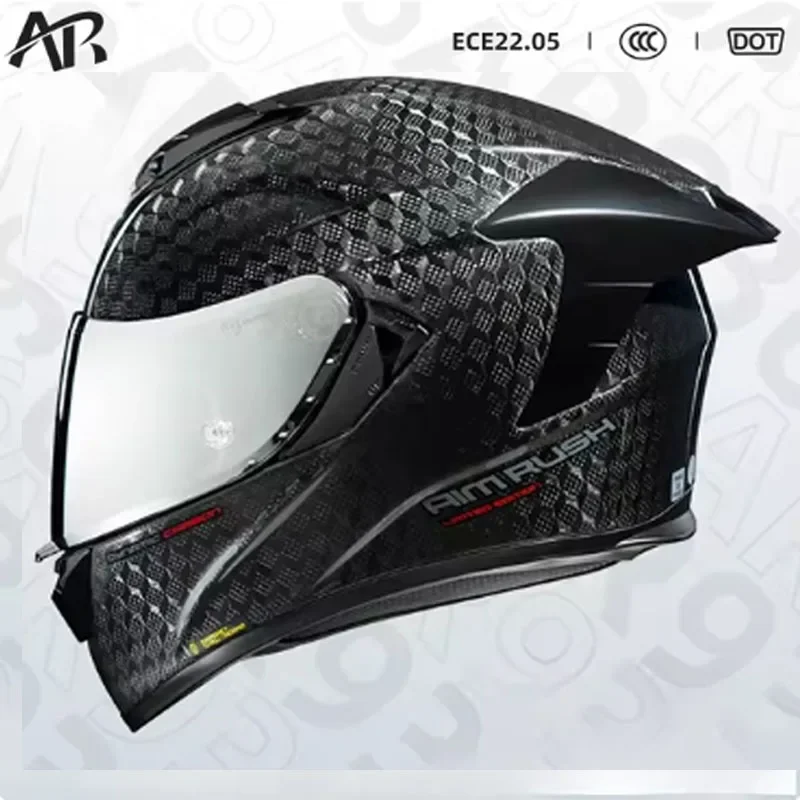 Carbon Fiber Lightweight Motorcycle Helmet - AR 12K คาร์บอนไฟเบอร์ Moto รีไซเคิลหมวกกันน็อค ECE