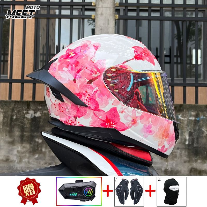 Full Face Motorcycle Helmet With Bluetooth - ORZ หมวกกันน็อคมอเตอร์ไซค์บลูทูธ หมวกกันน็อคมอเตอร์ไซค์สำหรับผู้ชายผู้หญิง หมวกกันน็อคมอเตอร์ครอสคาปาเซเต เด โมโตซิคลีต้า