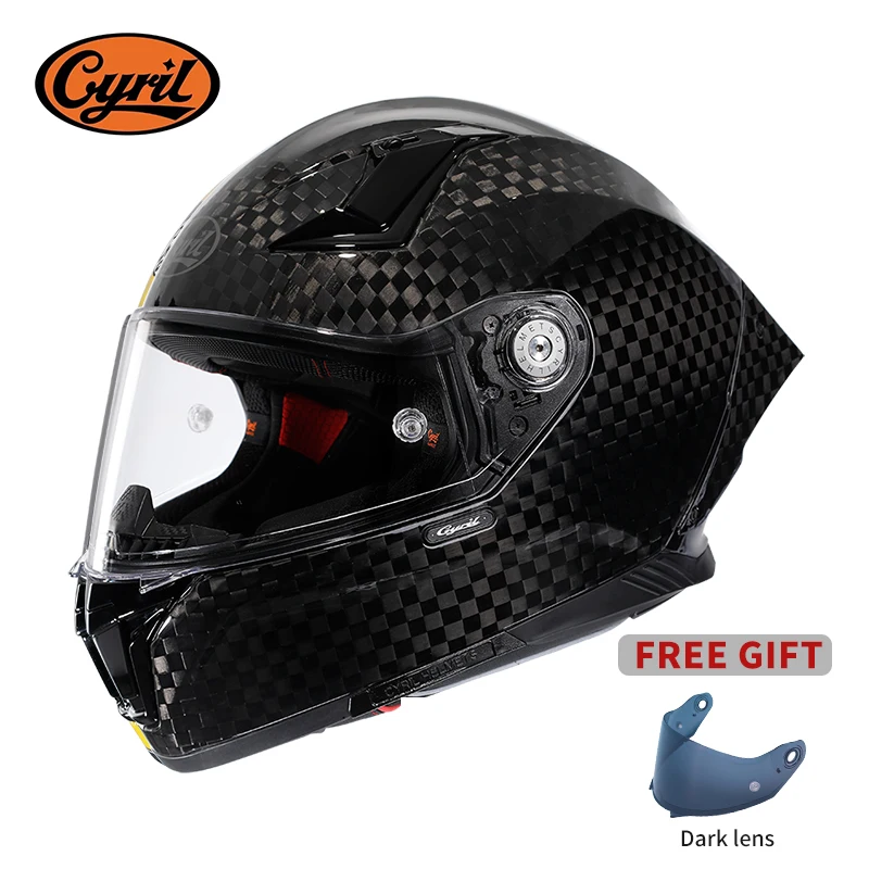 Carbon Fiber Lightweight Motorcycle Helmet - หมวกกันน็อคสำหรับขี่มอเตอร์ไซค์น้ำหนักเบาใส่ได้ทั้งชายและหญิง, หมวกคาร์บอนไฟเบอร์เคฟลาร์ seluruh wajah ใส่ได้ทั้งผู้หญิงและผู้ชาย