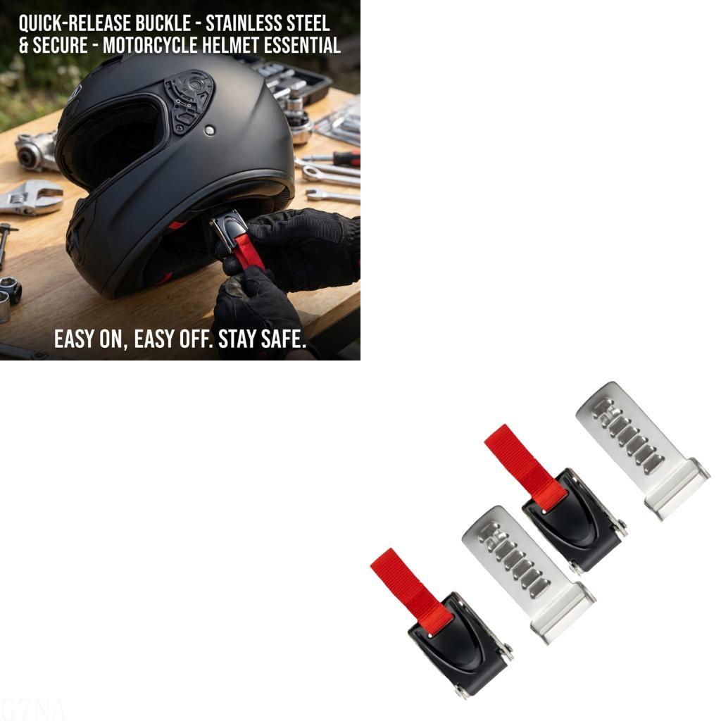 Quick Release Buckle Motorcycle Helmet - G7NA หมวกกันน็อคมอเตอร์ไซค์ ABS สเตนเลสแบบปลดเร็ว 7 ส่วนหัวเข็มขัดติดตั้งง่าย