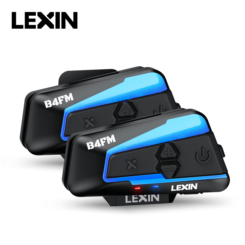 Full Face Motorcycle Helmet With Bluetooth - Lexin ชุดหูฟังบลูทูธแบบอินเทอร์คอมสำหรับมอเตอร์ไซค์, ชุดหูฟังหมวกกันน็อกสื่อสารไร้สาย5.0 BT 10ผู้ขับขี่ B4FM-X