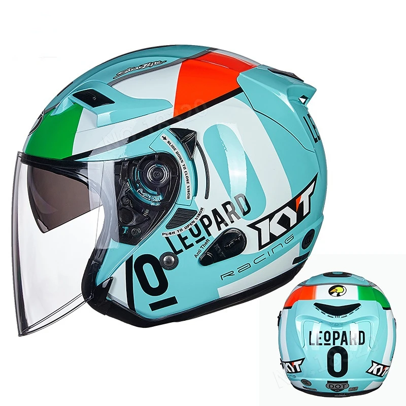 Vintage Open Face Retro Helmet - Kyt หมวกกันน็อคมอเตอร์ไซค์เจ็ทหมวกกันน็อควินเทจเปิดหน้า3/4ย้อนยุคหมวกกันน็อคครึ่งใบหมวกกันน็อคมอเตอร์ไซค์