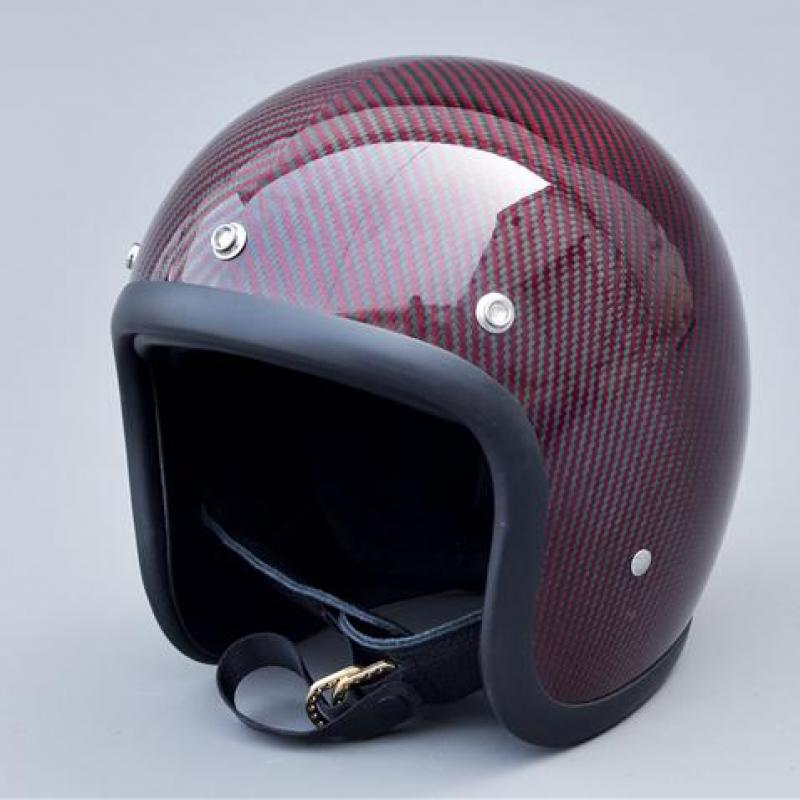 Carbon Fiber Lightweight Motorcycle Helmet - หมวกกันน็อกเปิดหน้าแบบคลาสสิกคาร์บอนไฟเบอร์น้ำหนักเบาแข็งแรงสูงสำหรับ Harley และ Cruise Motorcycles หมวกกันน็อกป้องกัน