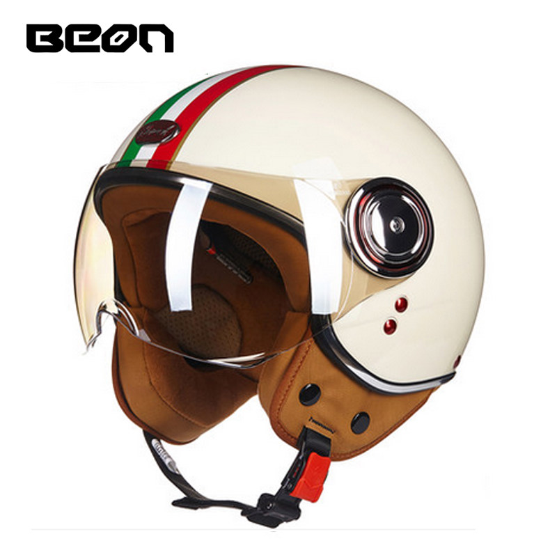 Vintage Open Face Retro Helmet - หมวกกันน็อคเปิดหน้า BEON 110B สำหรับมอเตอร์ไซค์ หมวกกันน็อค Beon