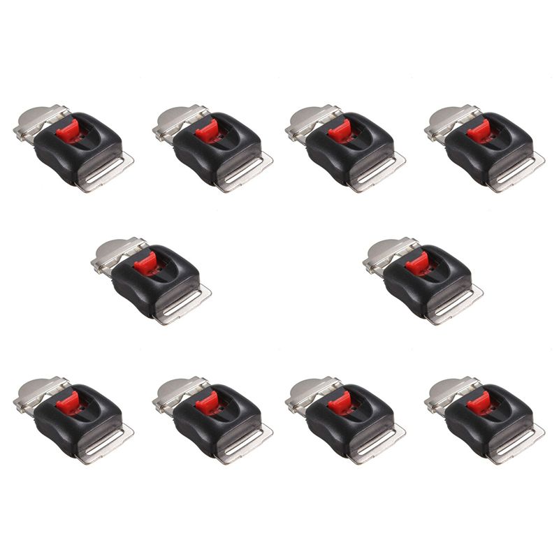 Quick Release Buckle Motorcycle Helmet - คลิปหนีบหมวกกันน็อคมอเตอร์ไซค์แบบสากล 10X สายรัดแบบปลดเร็ว หัวเข็มขัดแบบถอดได้ ใหม่