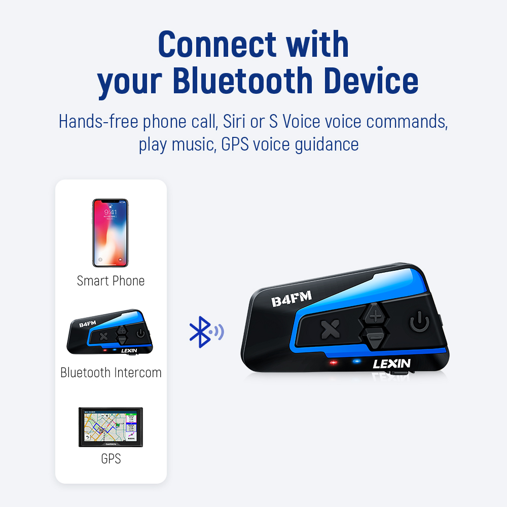 Lexin B4FM-X ชุดหูฟังบลูทูธสำห - Universal Motorcycle Helmet Intercom Headset บทวิจารณ์และราคา
