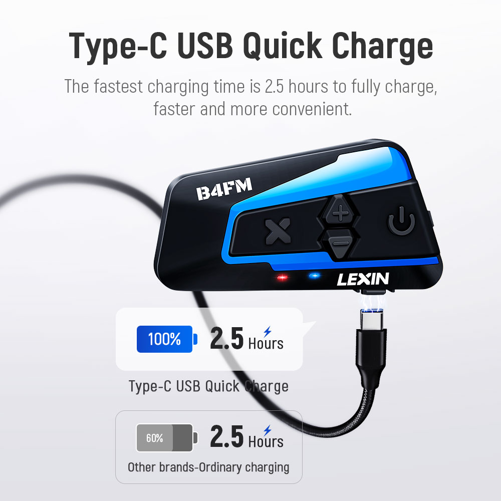 Lexin B4FM-X ชุดหูฟังบลูทูธสำห - Universal Motorcycle Helmet Intercom Headset บทวิจารณ์และราคา