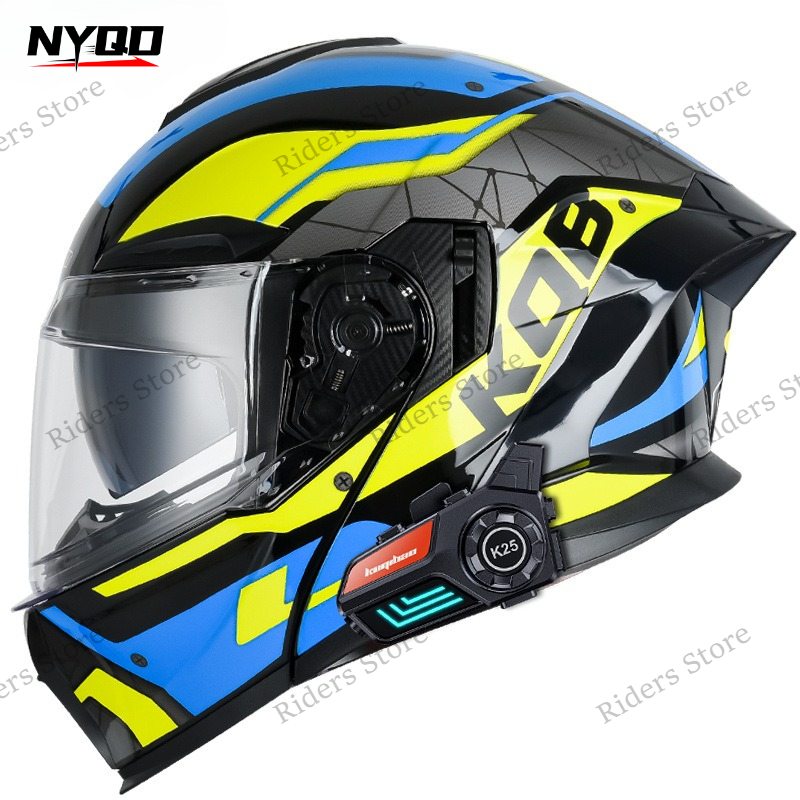 หมวกกันน็อคมอเตอร์ไซค์แบบเปิดค - Full Face Motorcycle Helmet With Bluetooth บทวิจารณ์และราคา