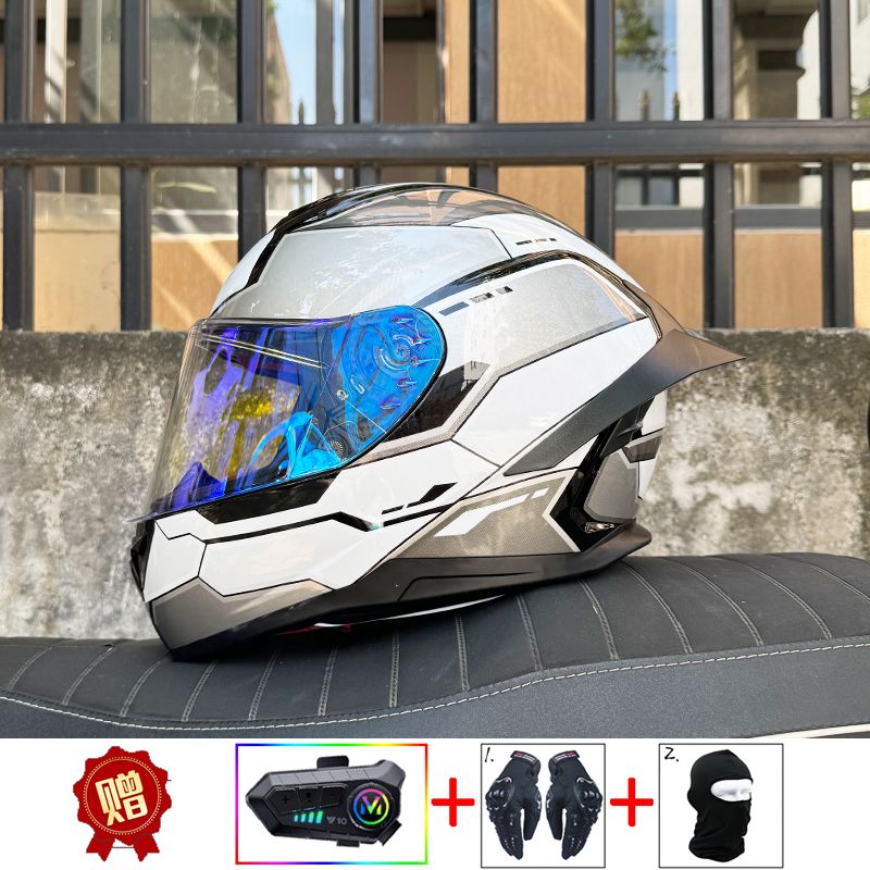 ORZ หมวกกันน็อคมอเตอร์ไซค์บลูท - Full Face Motorcycle Helmet With Bluetooth บทวิจารณ์และราคา
