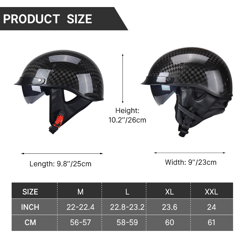 น้ําหนักเบา 12K กลอสสีดําคาร์บ - Carbon Fiber Lightweight Motorcycle Helmet บทวิจารณ์และราคา