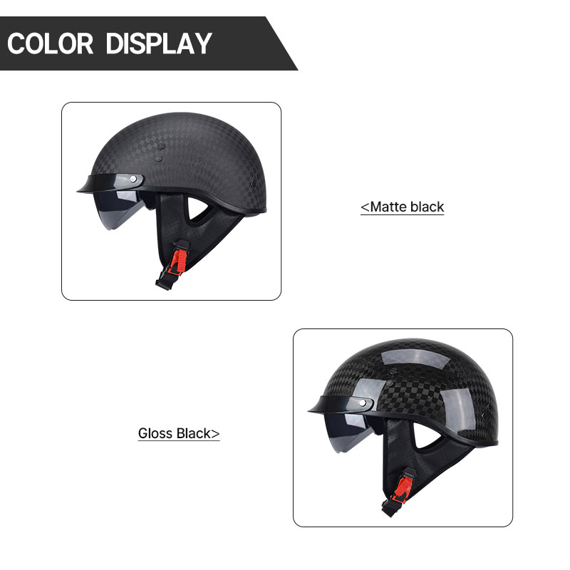น้ําหนักเบา 12K กลอสสีดําคาร์บ - Carbon Fiber Lightweight Motorcycle Helmet บทวิจารณ์และราคา