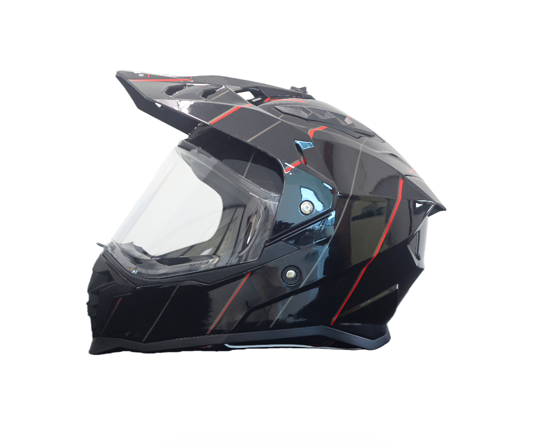 หมวกกันน็อคมอเตอร์ไซค์แบบโมดูล - Dual Visor Motorcycle Racing Helmet บทวิจารณ์และราคา