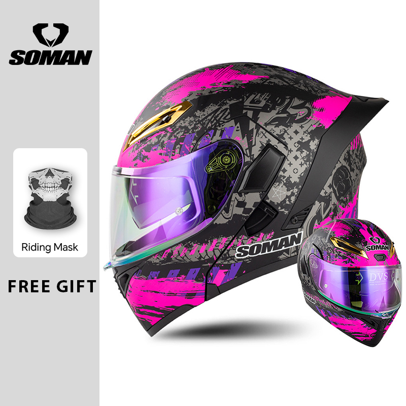 หมวกกันน็อคสำหรับผู้ชาย ได้รับ - Modular Flip Up Motorcycle Helmet Dot Approved บทวิจารณ์และราคา
