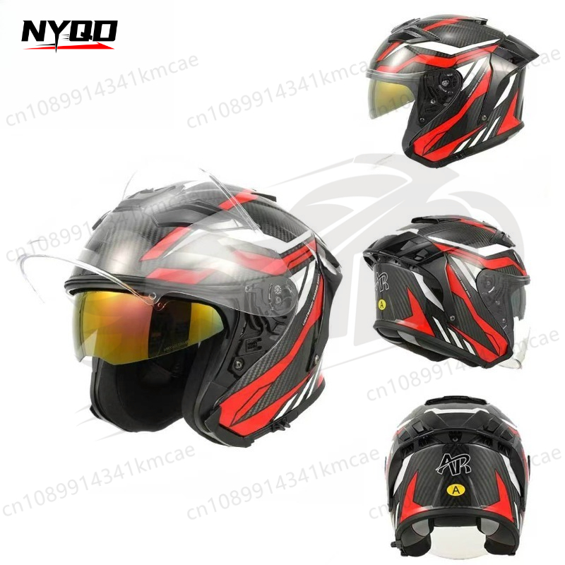 หมวกกันน็อคมอเตอร์ไซค์คาร์บอนไ - Carbon Fiber Lightweight Motorcycle Helmet บทวิจารณ์และราคา
