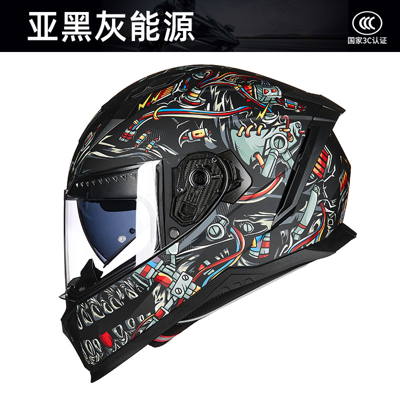 หมวกกันน็อคมอเตอร์ไซค์แบบเต็มใ - Full Face Motorcycle Helmet With Bluetooth บทวิจารณ์และราคา