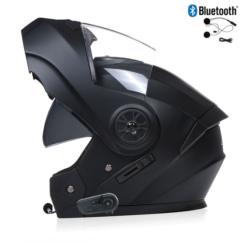 บลูทูธผู้ชายหมวกกันน็อครถจักรย - Full Face Motorcycle Helmet With Bluetooth บทวิจารณ์และราคา