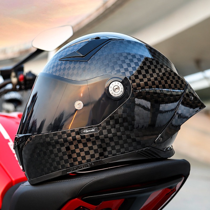 CYRIL คาร์บอนไฟเบอร์หมวกกันน็อ - Carbon Fiber Lightweight Motorcycle Helmet บทวิจารณ์และราคา