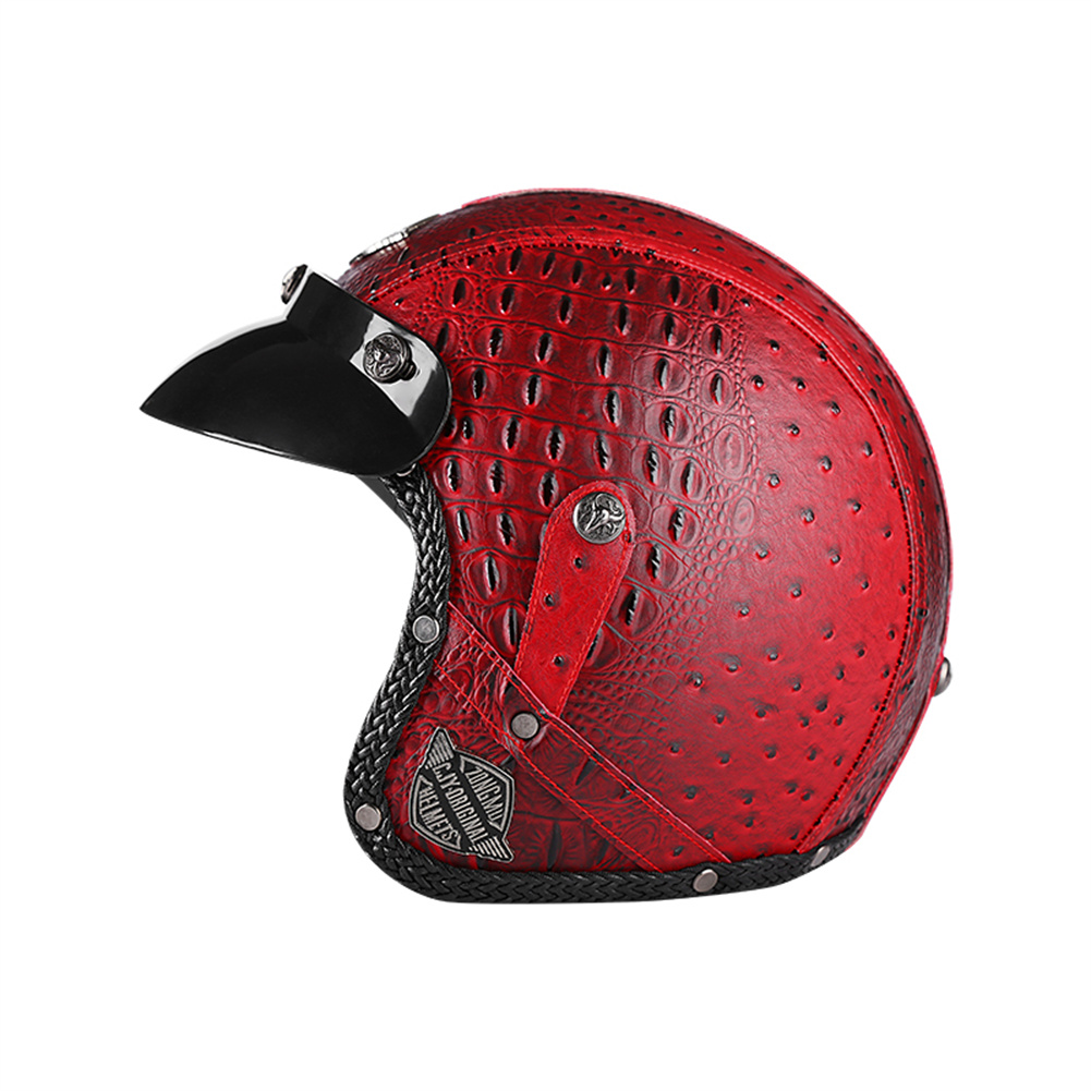 DOT 3/4 เปิดหน้ารถจักรยานยนต์  - Vintage Open Face Retro Helmet บทวิจารณ์และราคา