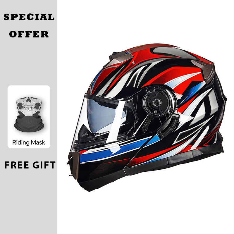 หมวกกันน็อคมอเตอร์ไซค์แบบโมดูล - Modular Flip Up Motorcycle Helmet Dot Approved บทวิจารณ์และราคา