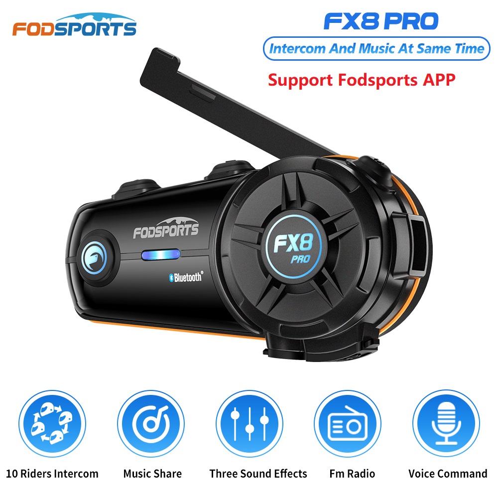 Fodsports FX8 Pro ชุดหูฟังหมวก - Universal Motorcycle Helmet Intercom Headset บทวิจารณ์และราคา