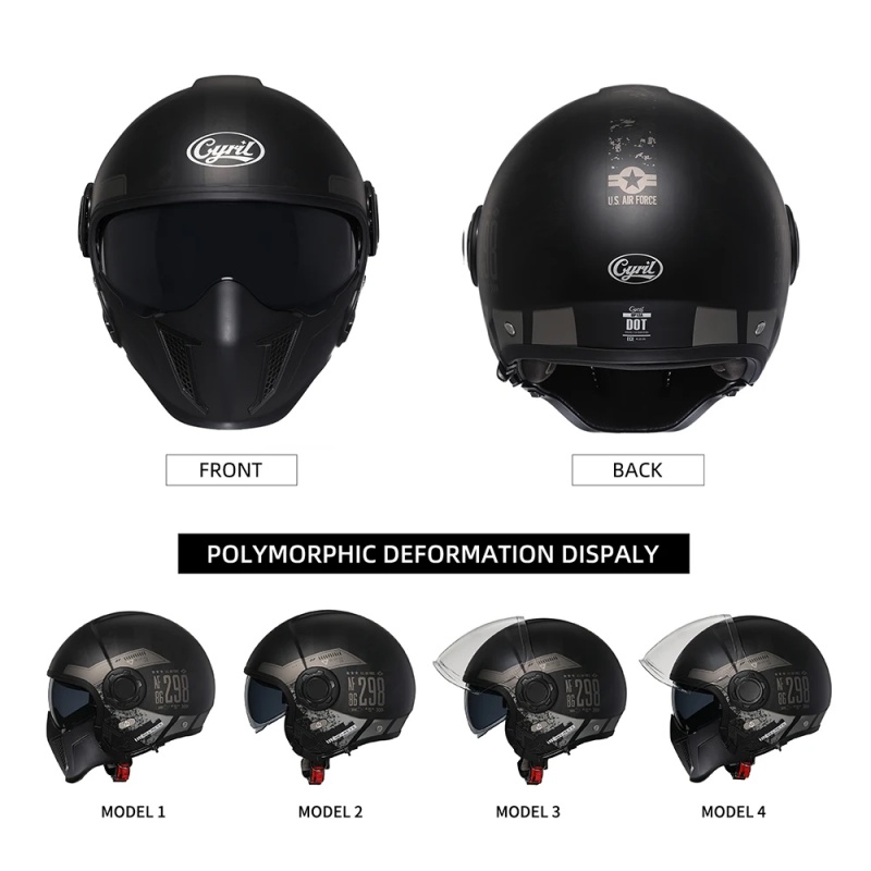 หมวกกันน็อคมอเตอร์ไซค์แบบโมดูล - Quick Release Buckle Motorcycle Helmet บทวิจารณ์และราคา