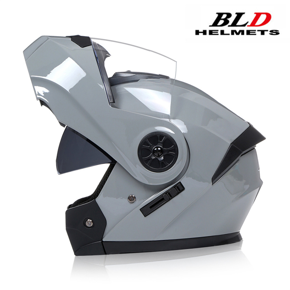 หมวกกันน็อคมอเตอร์ไซค์เลนส์คู่ - Modular Flip Up Motorcycle Helmet Dot Approved บทวิจารณ์และราคา
