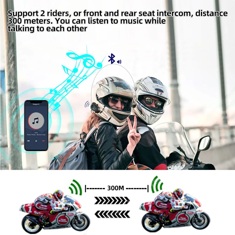 Y10 2X บลูทูธติดหมวกกันน็อคมอเ - Universal Motorcycle Helmet Intercom Headset บทวิจารณ์และราคา