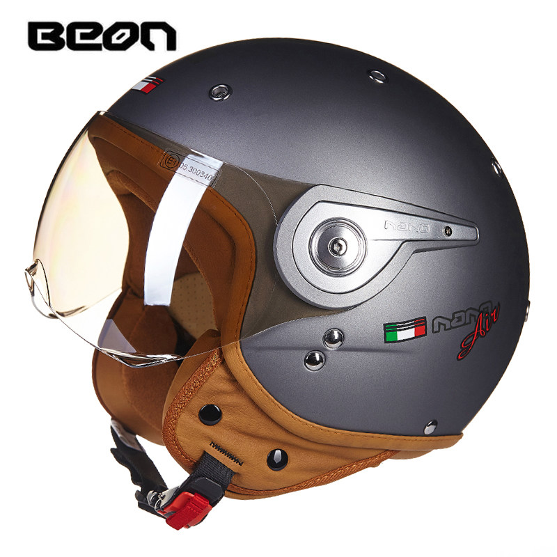 BEON B-110 moto รีไซเคิลหมวกกั - Vintage Open Face Retro Helmet บทวิจารณ์และราคา