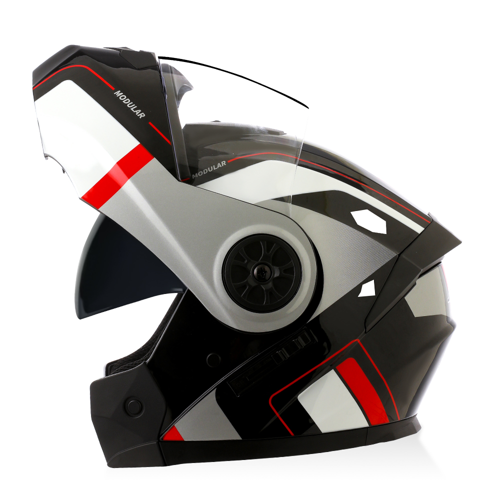 หมวกกันน็อคแบบเปิดคางคุณภาพสูง - Modular Flip Up Motorcycle Helmet Dot Approved บทวิจารณ์และราคา