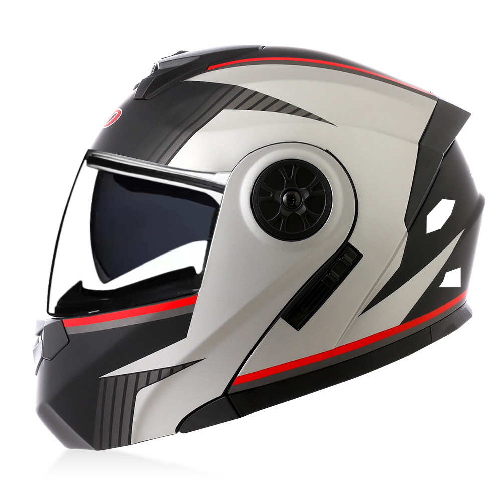 หมวกกันน็อคแบบเปิดคางคุณภาพสูง - Modular Flip Up Motorcycle Helmet Dot Approved บทวิจารณ์และราคา