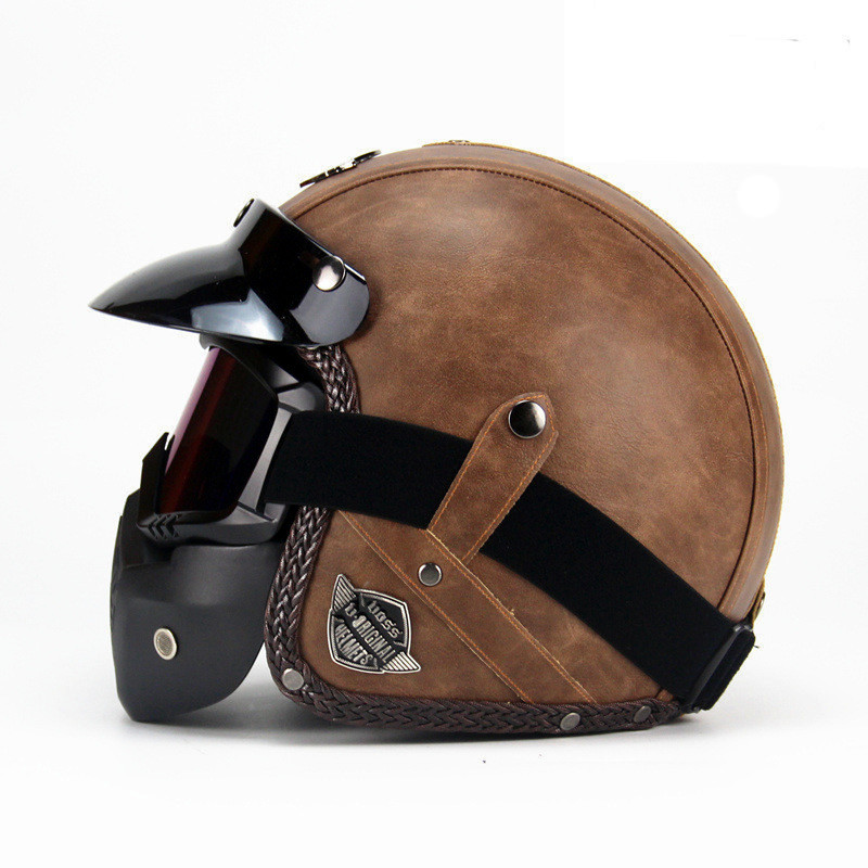 มาใหม่ล่าสุดหมวกกันน็อกเปิด3/4 - Vintage Open Face Retro Helmet บทวิจารณ์และราคา