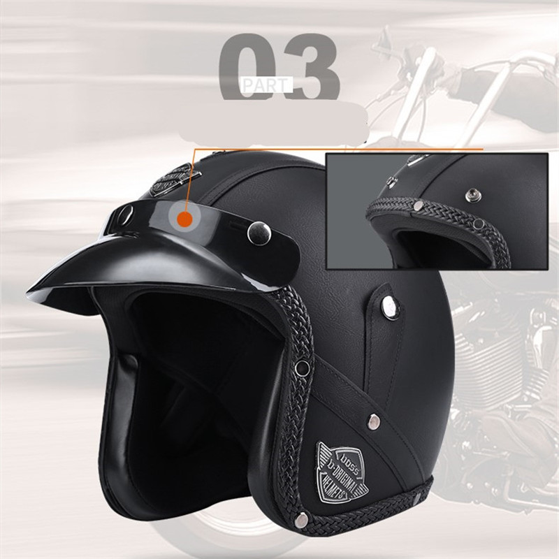มาใหม่ล่าสุดหมวกกันน็อกเปิด3/4 - Vintage Open Face Retro Helmet บทวิจารณ์และราคา