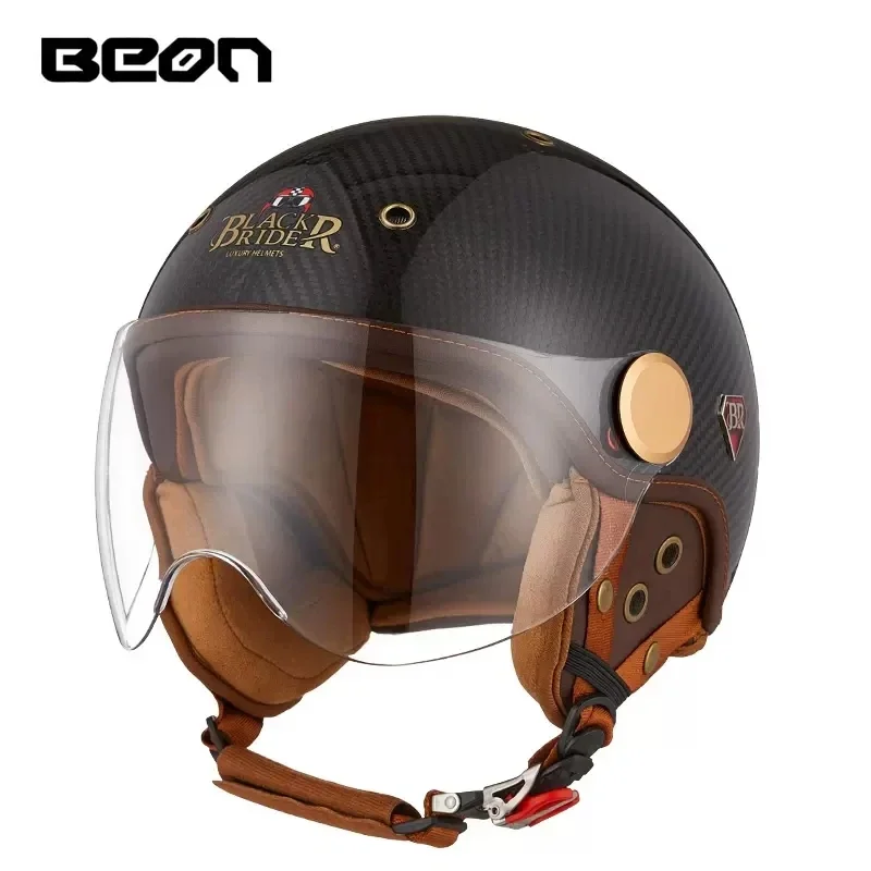 BEON BR13 Retro เปิดหน้าครึ่งห - Vintage Open Face Retro Helmet บทวิจารณ์และราคา