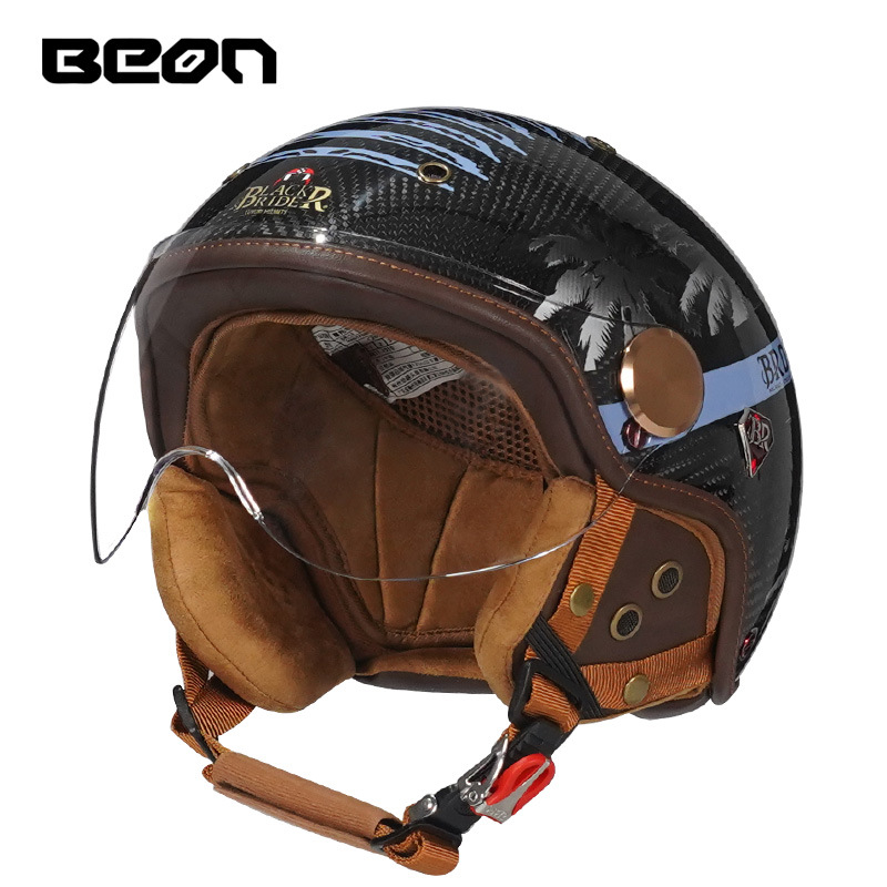 BEON BR13 Retro เปิดหน้าครึ่งห - Vintage Open Face Retro Helmet บทวิจารณ์และราคา