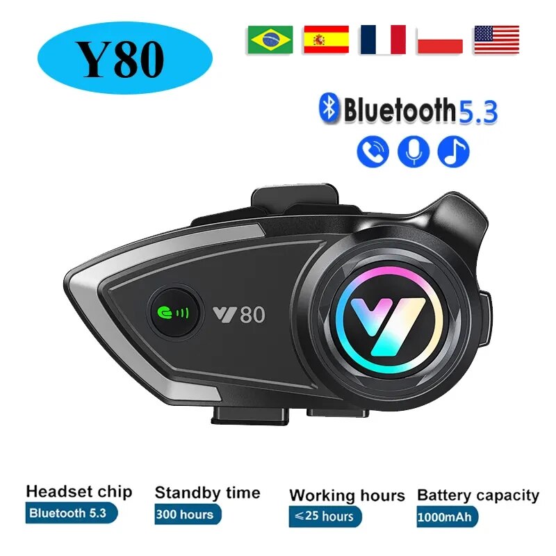 Y80หมวกกันน็อคมอเตอร์ไซค์หูฟัง - Full Face Motorcycle Helmet With Bluetooth บทวิจารณ์และราคา