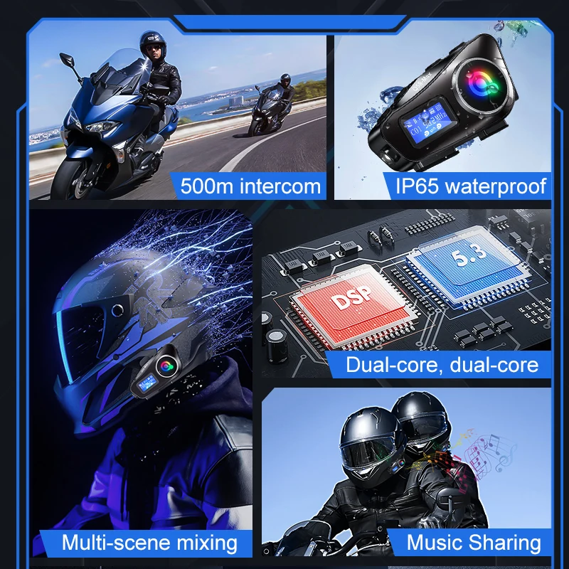 ชุดหูฟังบลูทูธไร้สายสำหรับหมวก - Universal Motorcycle Helmet Intercom Headset บทวิจารณ์และราคา