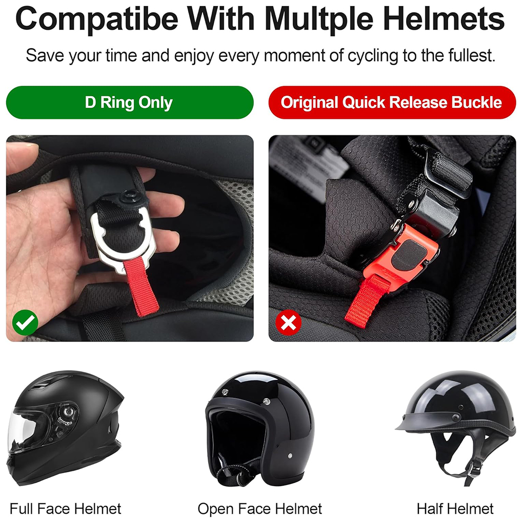 ชุดหัวเข็มขัดปลดเร็วสำหรับหมวก - Quick Release Buckle Motorcycle Helmet บทวิจารณ์และราคา
