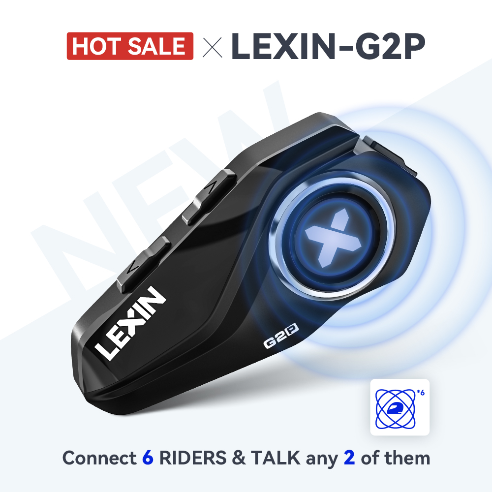 Lexin G2P รถจักรยานยนต์ชุดหูฟั - Universal Motorcycle Helmet Intercom Headset บทวิจารณ์และราคา