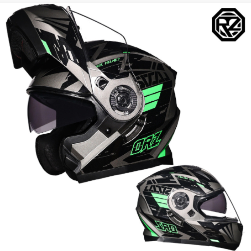 Orz Full Face Dual Visor หมวกก - Modular Flip Up Motorcycle Helmet Dot Approved บทวิจารณ์และราคา