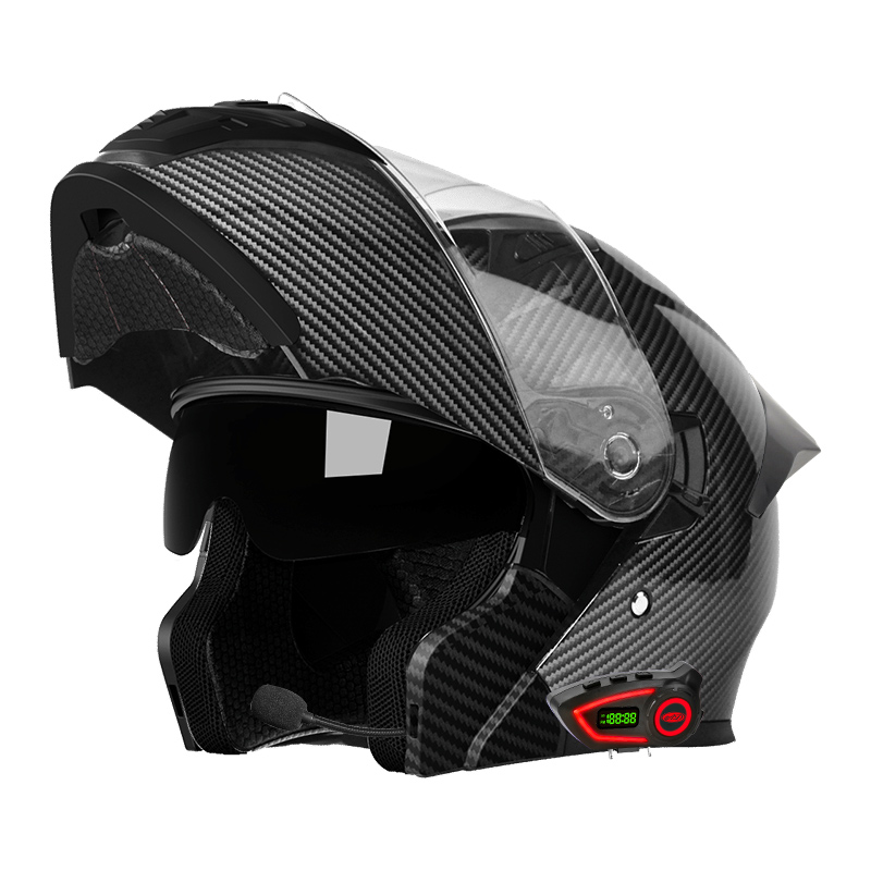 หมวกกันน็อคมอเตอร์ไซค์วัสดุ AB - Modular Flip Up Motorcycle Helmet Dot Approved บทวิจารณ์และราคา