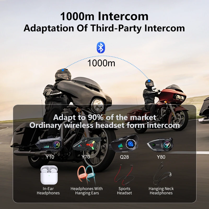 ใหม่ Q28-2X หมวกกันน็อครถจักรย - Universal Motorcycle Helmet Intercom Headset บทวิจารณ์และราคา