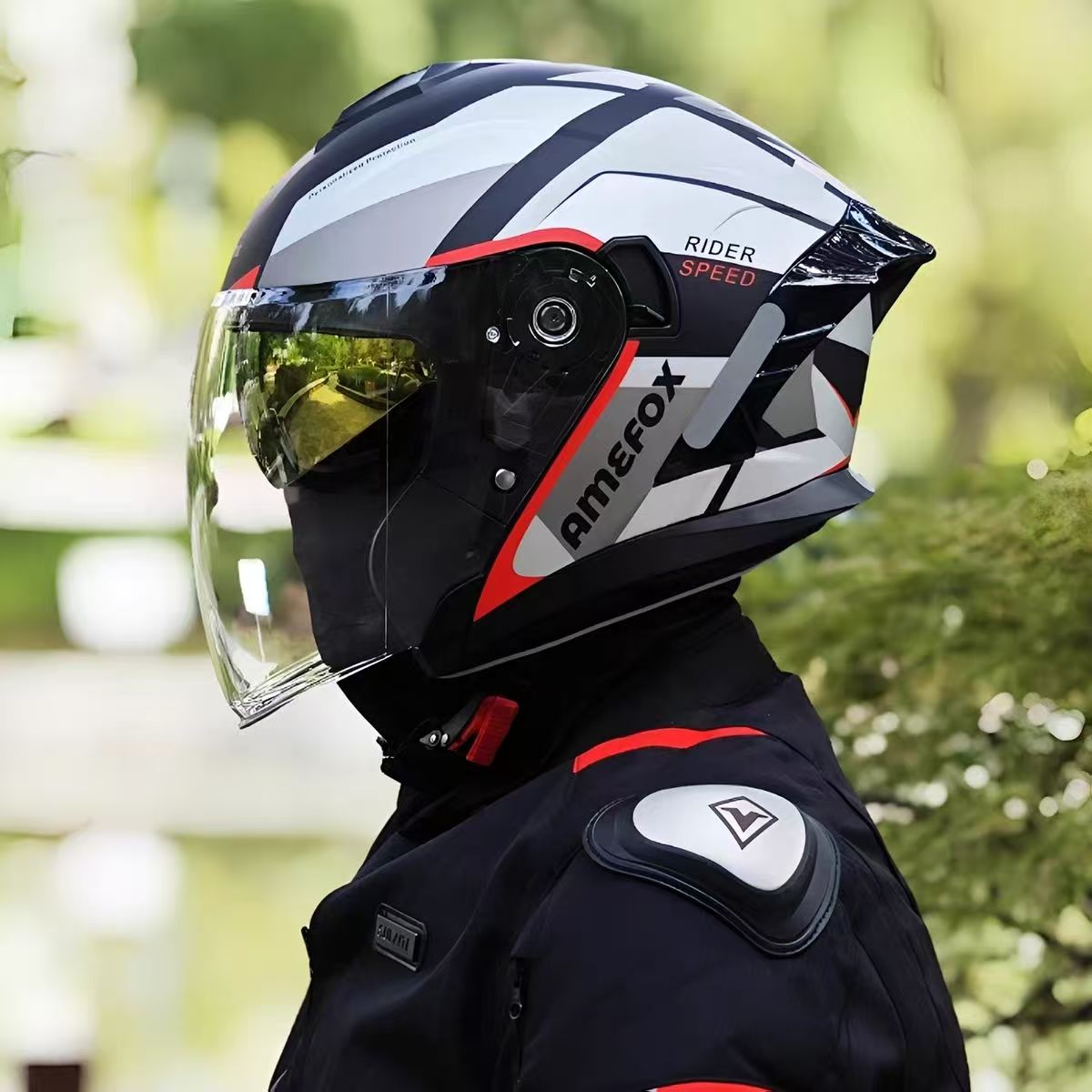 หมวกกันน็อคแบบเปิดหน้า 3/4 ทรง - Motorcycle Helmet Inner Sun Visor Lens บทวิจารณ์และราคา