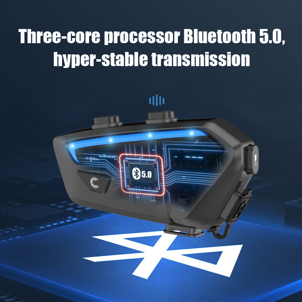รถจักรยานยนต์อินเตอร์คอมชุดหูฟ - Full Face Motorcycle Helmet With Bluetooth บทวิจารณ์และราคา
